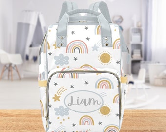 Personalised Diaper Bag-Boho Baby Bag-Hospital Bag For Mum-Baby Shower Gift