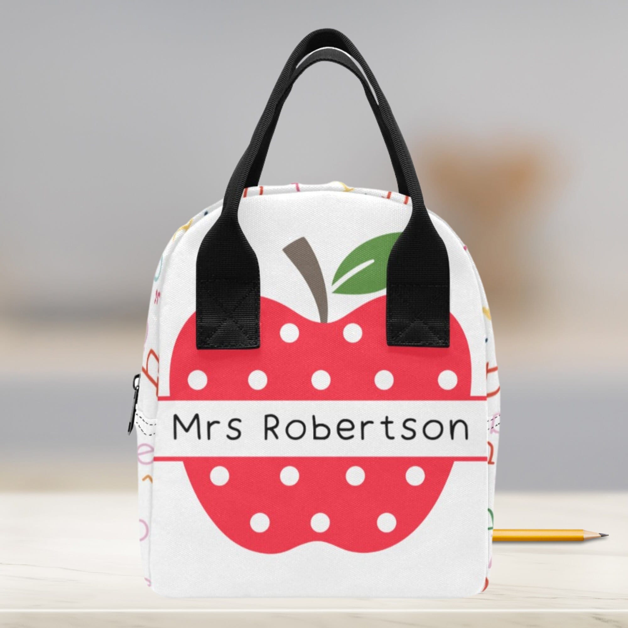 Personalised Teacher Lunch Bag teacher Gift teacher Lunch Box educator Bag end of School Present custom Teacher Name teacher Monogram Bag Etsy UK