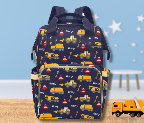 Personalised Digger Truck Baby Bag custom Truck Name Kids Backpack boy s Diaper Bag boys Baby Shower Gift Etsy Canada
