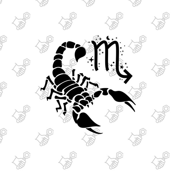 Zodiac Scorpio-Pdf-Png-Image Graphic Digital Download Artwork.