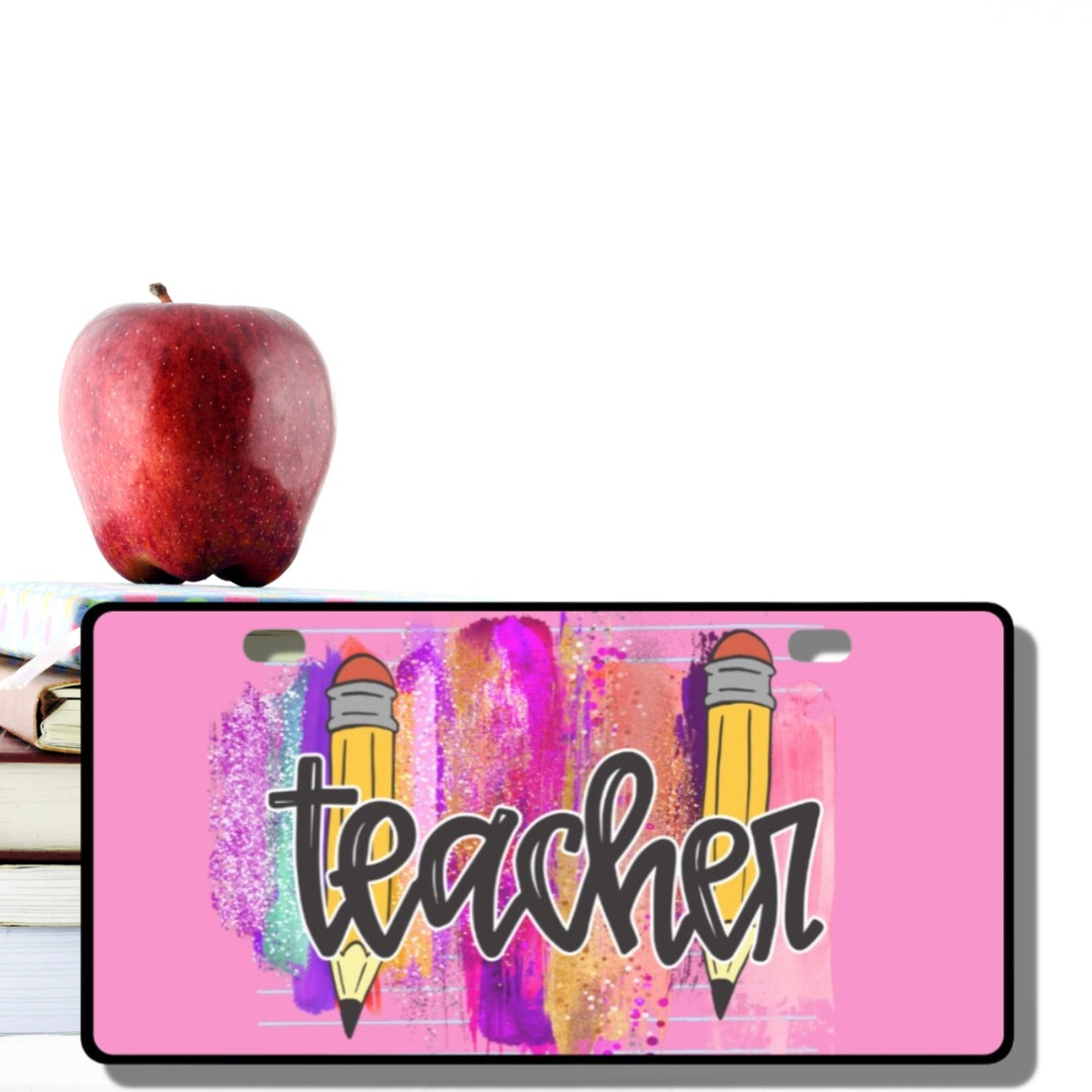 Teacher License Plate Number Plate Teacher Gift Teacher Etsy