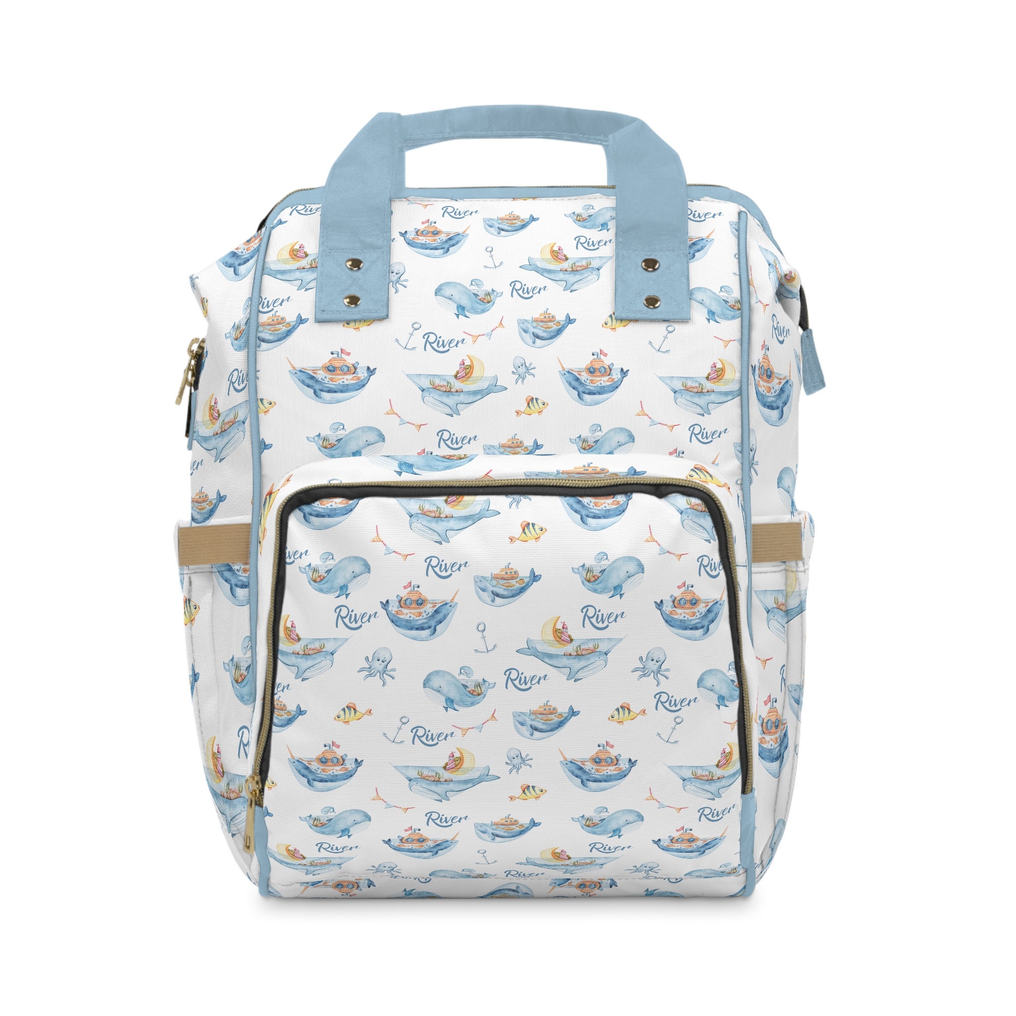 Boys Personalised Diaper Bag Ocean Theme Baby Backpack Etsy