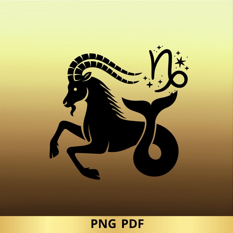 Zodiac Capricorn-pdf-png-image Graphic Digital Download - Etsy