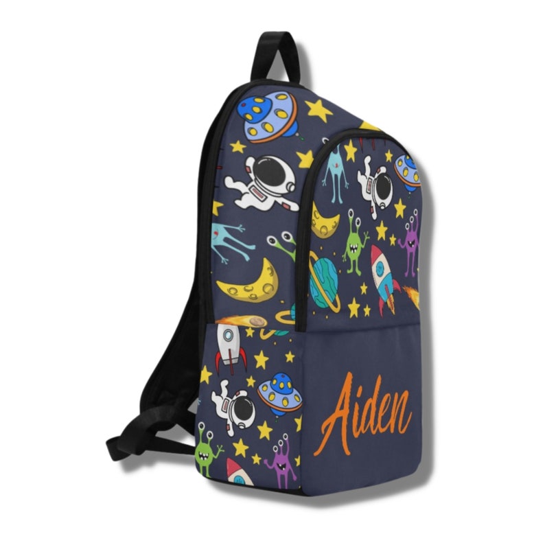 Children's Backpack Personalised-Space Theme Kids School Backpack Boys Preschool Bag-Overnight Backpack image 4