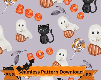 Ghost pattern Png-Halloween Pattern Download-Boo Png File-Halloween Prints