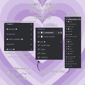 Purple Heart Discord Server Template Etsy