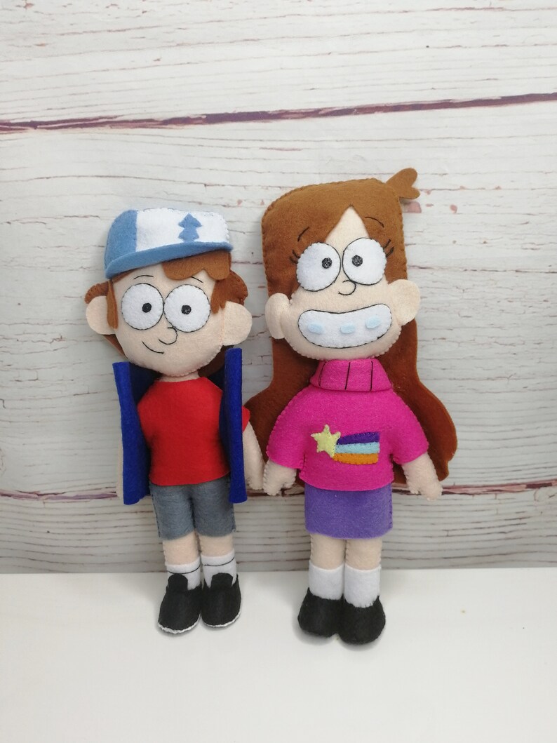 Gravity Falls Twins Dipper Mabel Pines Plush 89 Etsy