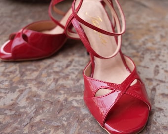 Tango shoes 02 leather cross open back