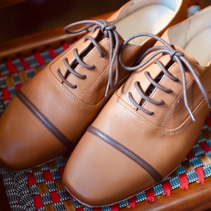 Tango shoes for man, brown leather, M05