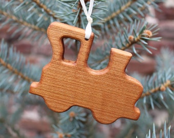 Geschenkanhänger aus Holz, Lokomotive, Christbaum