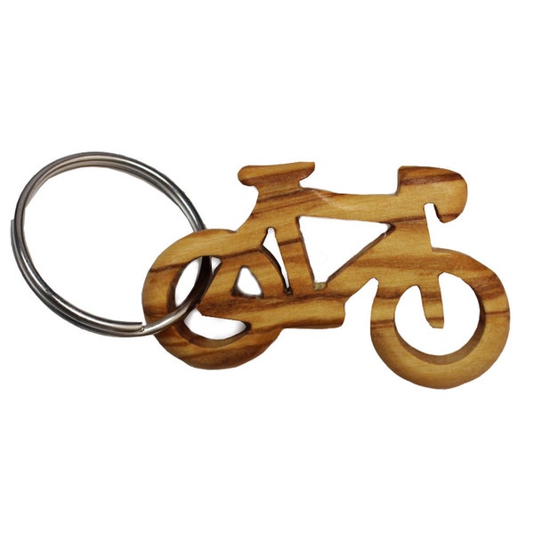 Porte-clés vélo en bois, fait main, pendentif sportif, idée cadeau pour cyclistes