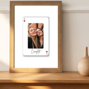 20th Birthday Playing Card Print Art gift Best Friend, 20th Birthday gift for her, Birthday gift for friend, daughter, sister, personalised