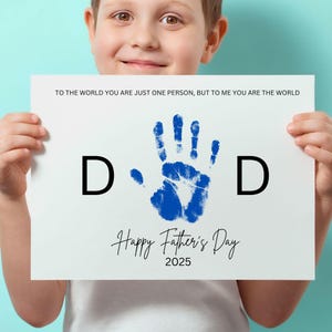 Father&#39;s Day Handprint Printable, DIY Craft Gift for Dad, Gift for Dad, Father&#39;s Day Printable, Digital Download, Father&#39;s Day handprint