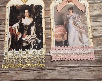 Handmade Vintage Journal Card Ladies