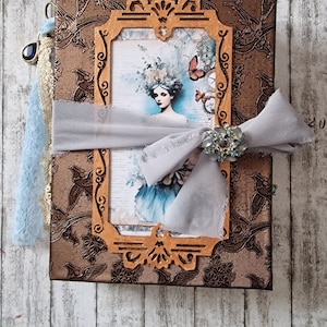 Diario vintage hecho a mano Blue Ladys
