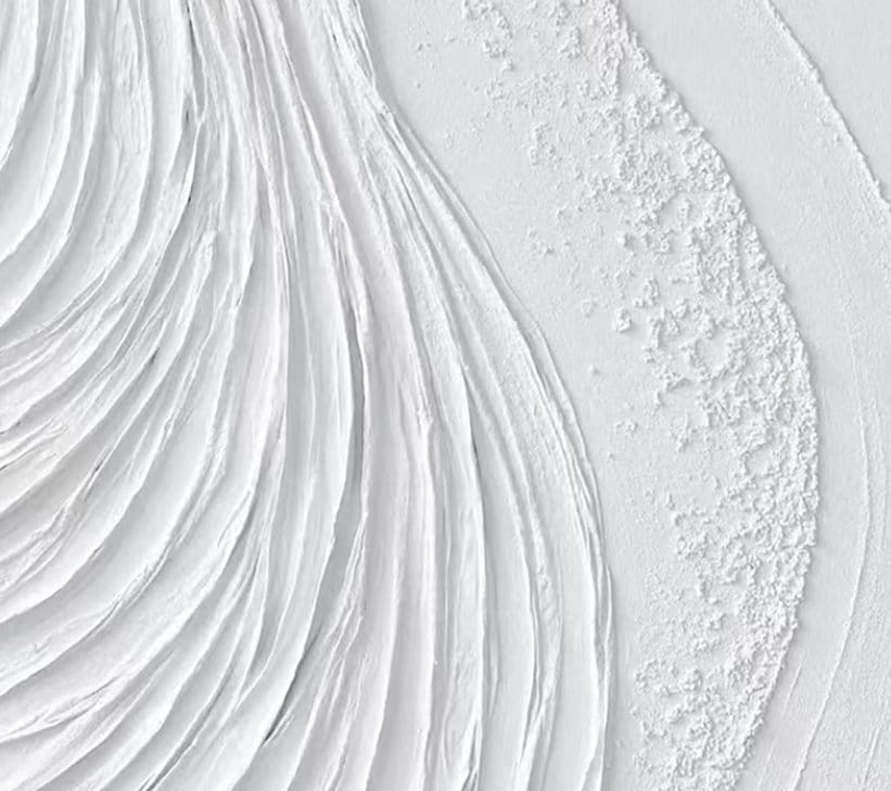 White Textured Painting Large White Wall Art White 3D Abstract Etsy