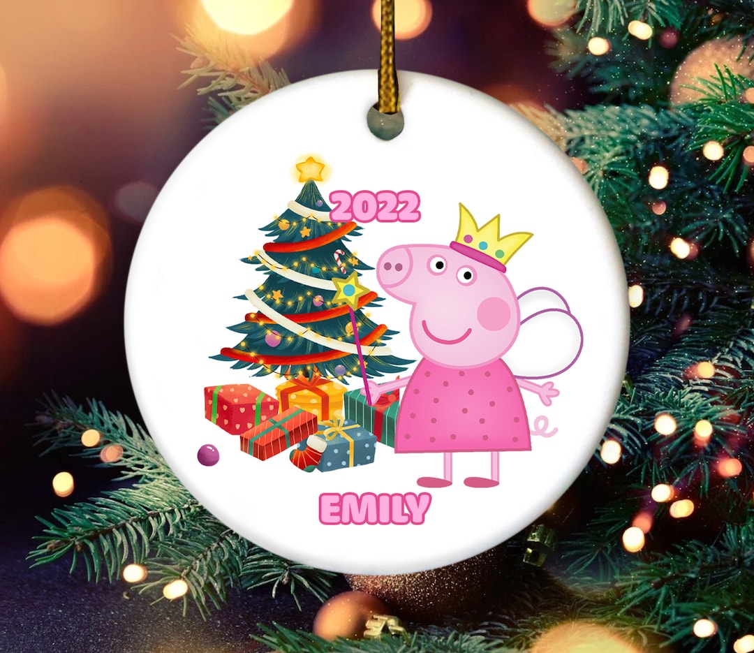 Custom Name Ornaments Peppa Pig Ornament Personalized Peppa Etsy