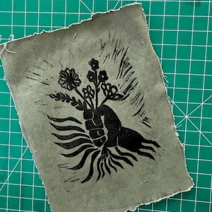 Peaceful Resistance Linocut Patch
