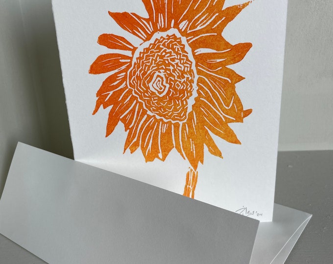 Sunflower Limited Edition Blank Notecard - Etsy
