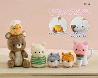 Easy and cute amigurumi -Free shipping from Japan!  Japanese Craft Book