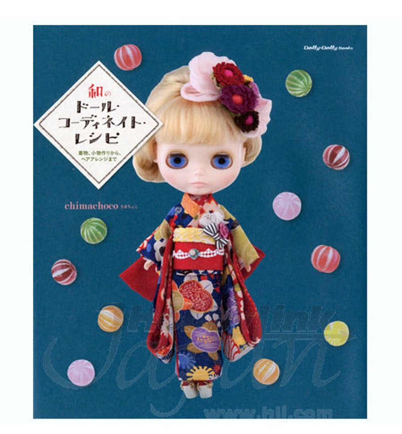 Recept voor Japanse poppencoördinatie: van het maken van kimono en accessoires tot het verzorgen van haarGratis verzending vanuit Japan, Japans handwerkboek afbeelding 1