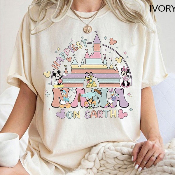 Happiest Nana On Earth Shirt, Happiest Place On Earth Shirt, Magic Kingdom Shirt, Disney Castle Shirt, Walt Disneyworld Shirt, Disney Trip