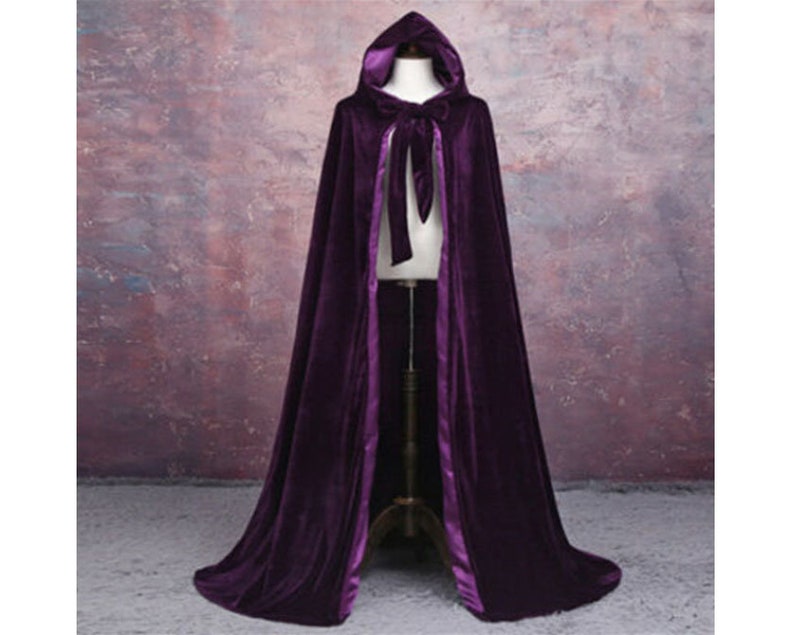 Medieval Men's Black Hooded Cloak Renaissance Gothic Etsy