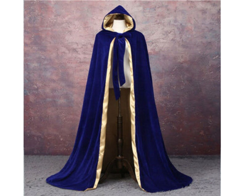 Medieval Men's Black Hooded Cloak Renaissance Gothic Etsy