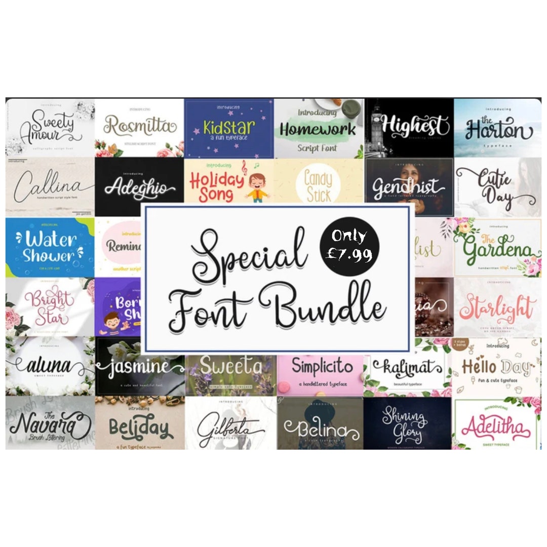 Special Fonts Bundle Pack for Design Unique Luxury Fonts Etsy