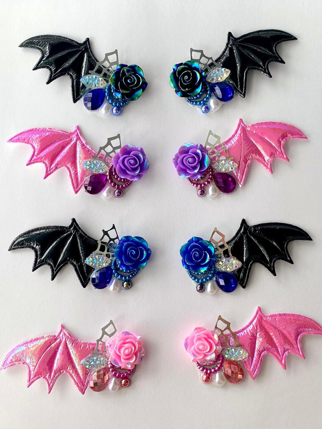 Face Painting Blings Evil Wings Bat Wings Face Sticker Etsy