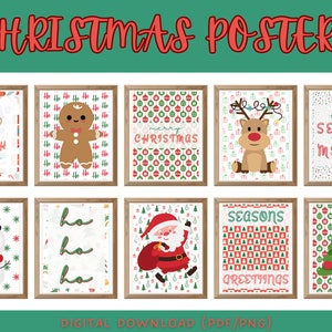 Classroom Posters Christmas Themed, Christmas Posters, Christmas Printable Wall Art, Christmas Season Wall Art, Digital Download, A4 PDF,PNG