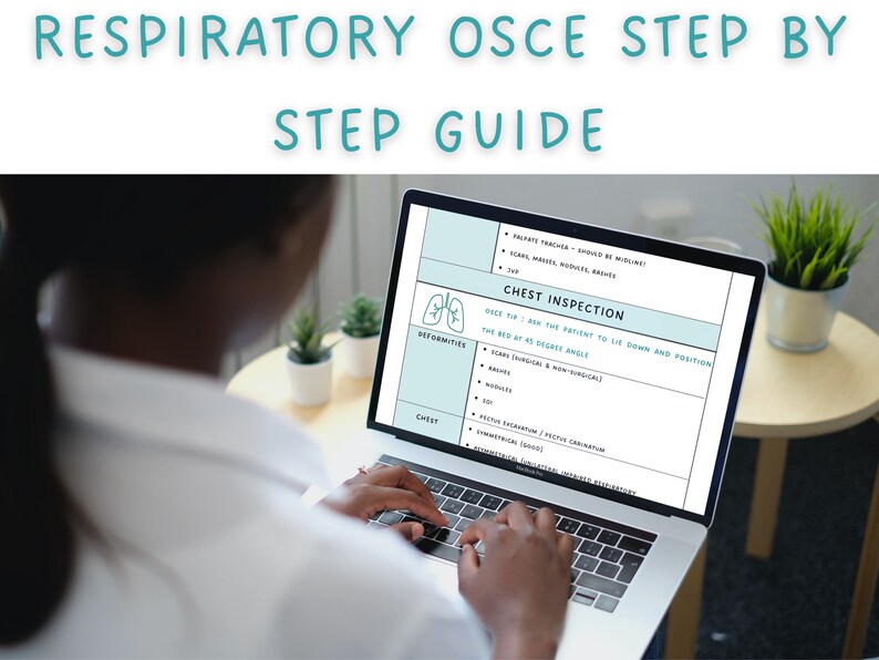Full Respiratory Physical Exam Summary, Respiratory OSCE Step by Step Guide, Study Guide Notes