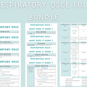 Respiratory OSCE Study Guide Bundle: Medical Student Notes (Digital Download)