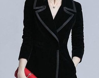 Black Velvet Gown Dress: Women's Party Outfit, Wedding Robe
