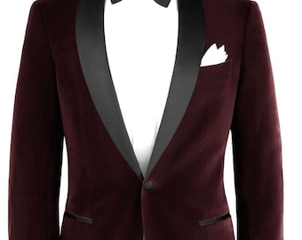 Men Velvet Brown New Arrival Dinner wear Jacket Men Stylish Best Slim Fit One Button Party Wear gifts coat prom