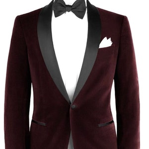 Men Velvet Brown New Arrival Dinner wear Jacket Men Stylish Best Slim Fit One Button Party Wear gifts coat prom Halloween party Jacket