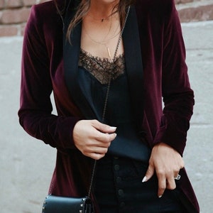 Women Burgundy Blazer For Men women Luxury Velvet One Button Slim Fit Blazer Dinner Party Wear Blazer  best Women outfit Blazer For Wedding