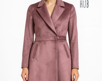 Women's Velvet Party Gown, Dark Pink Cocktail Evening Robe