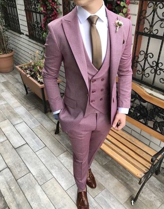 Men Suit Light Purple Wedding Party Wear 3piece Grooms Men Suit Men Elegant  Luxury Button Gift for Men Suits Wedding Groom Men Party Suit - Etsy