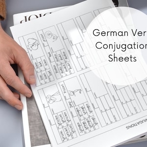 German Verb Conjugation Sheet Bundle Set Deutsch German Language Learning