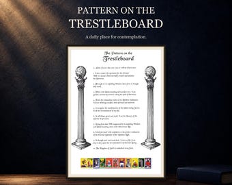 Patroon op de Trestleboard (printbaar): 11 uitspraken met gekleurde tarotkaarten, PDF