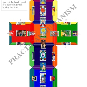 Cubo spaziale 3D pieghevole in formato PDF - Alta qualità - Download digitale - Costruttori dell'Adytum B.O.T.A.