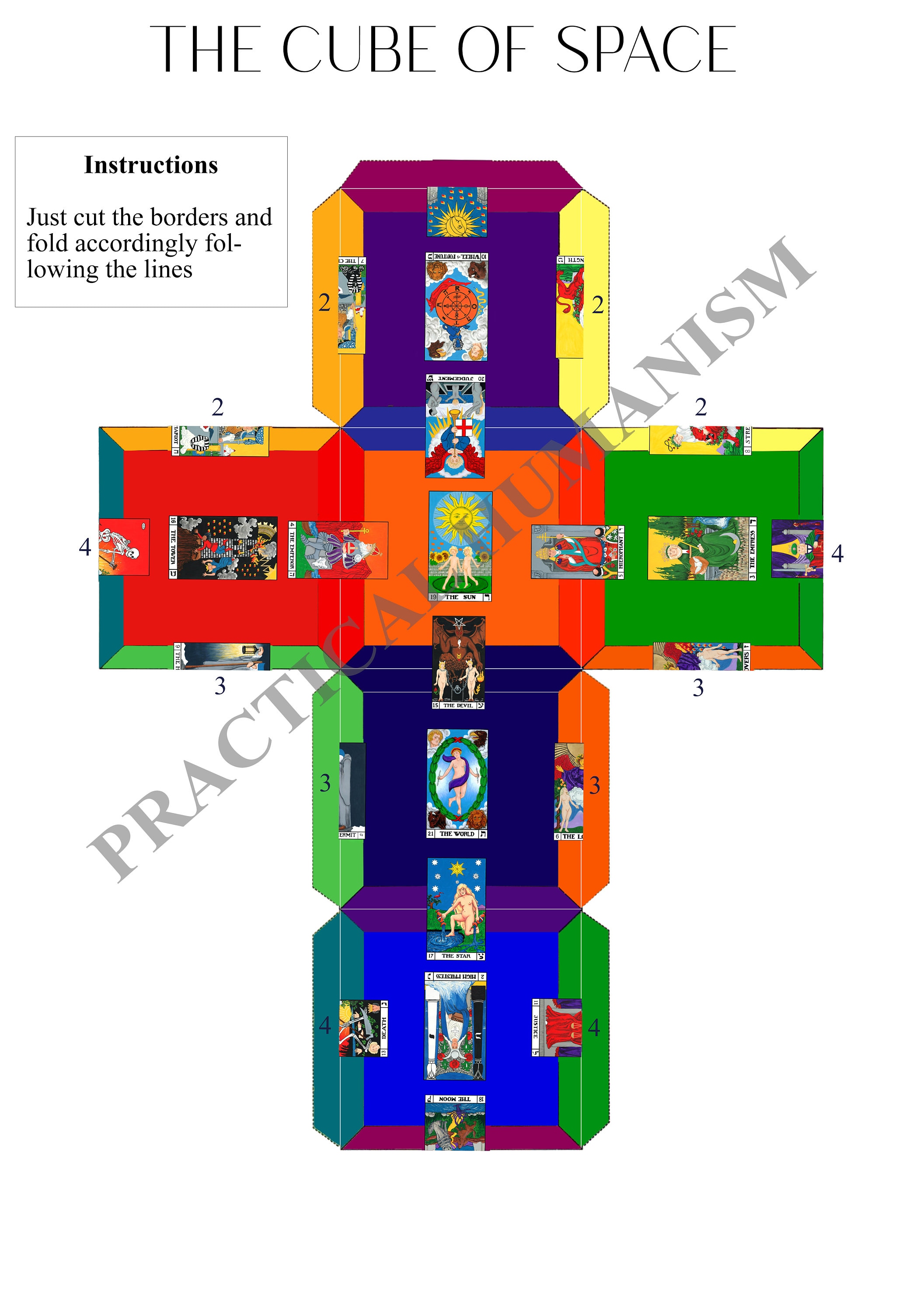 Foldable 3D Cube of Space PDF - High Quality - Digital Download ...