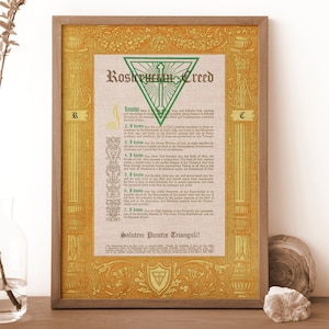 Rosicrucian Creed Printable Wall Art | AMORC Code of Life | Esoteric Philosophy Poster | Instant Digital Download for Spiritual Home Decor