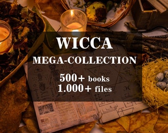 Raccolta di libri Wicca con oltre 500 titoli / Grimorio di stregoneria, biblioteca digitale, incantesimi, erbe e rituali / Oltre 1000 file da scaricare
