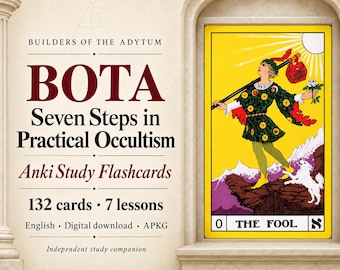 BOTA Zeven Stappen in Praktisch Occultisme Anki Flashcards: 132 Studiekaarten, Engels APKG Download