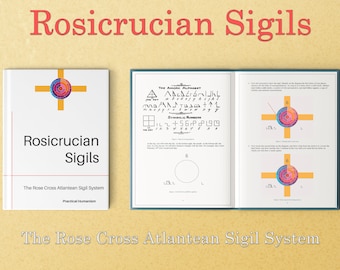 eBook sulla creazione di sigilli rosacrociani / Alfabeto atlantideo con rosa e croce / Guida al grimorio magico dei simboli occulti (download)