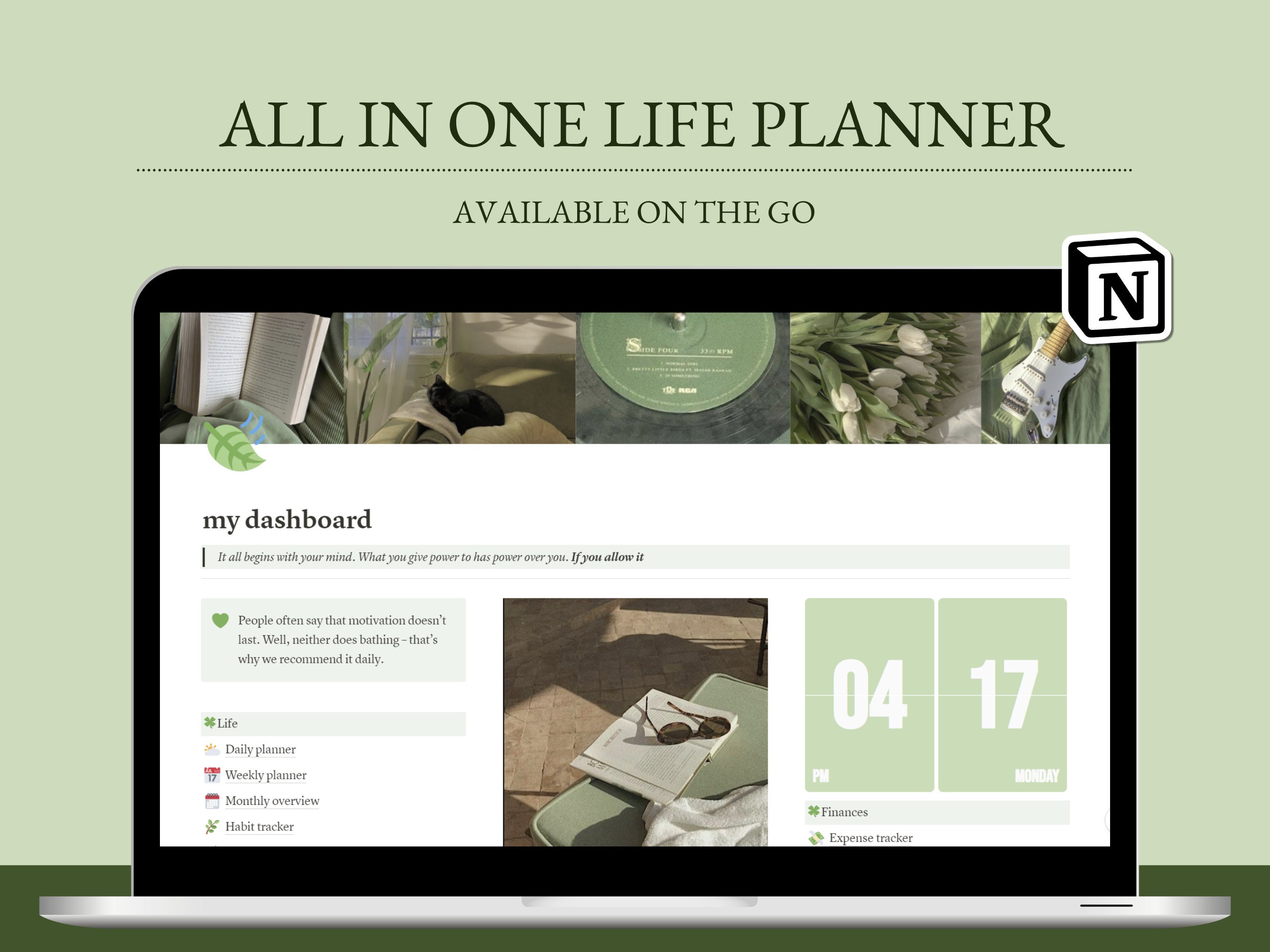 Notion Template Green Notion Template All in One Notion Etsy Canada Notion Template Green Notion Template All in One Notion Etsy Canada