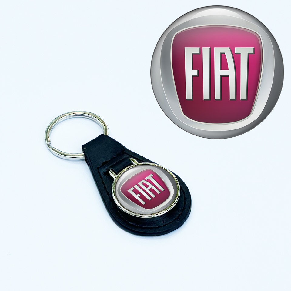 Keyring FIAT Logo Leather