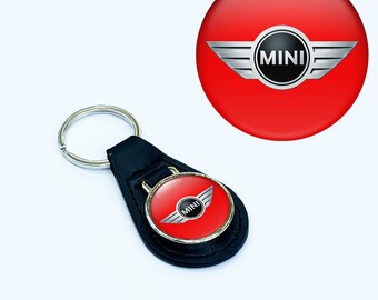 Mini Cooper Schlüsseletui Handcrated Leder Schlüsselanhänger Abdeckung für Mini  Cooper Mini Cooper Zubehör Auto Keychain Custom Key Case -  Österreich